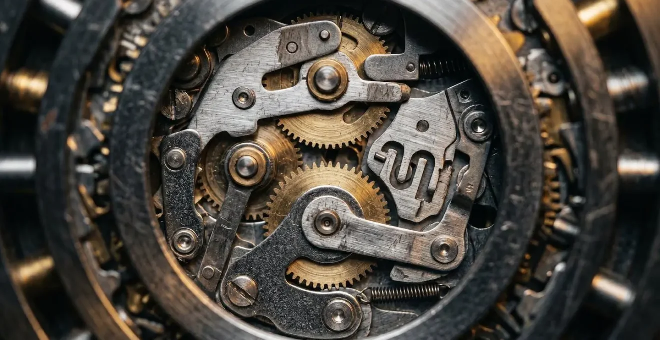 Détail macro d'une serrure de coffre-fort sophistiquée